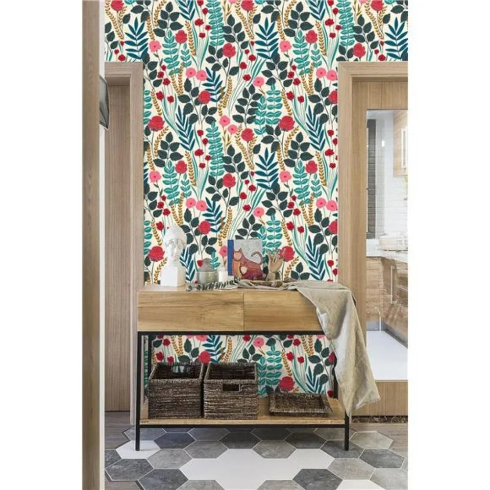 Boho Wallpaper Peel and Stick Leaf Tropical Wallpaper